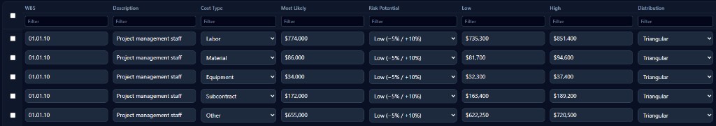 Estimate integration