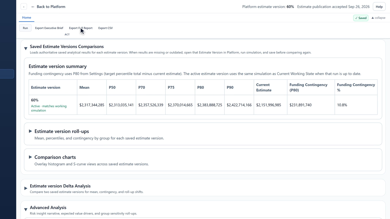 Jakten Risk tutorial 11: Compare, export, and the limits